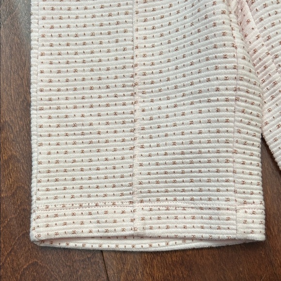 Janie and Jack Pink Textured Knit Pants with Metallic Copper Dots, Size 6-12 M - Picture 4 of 7